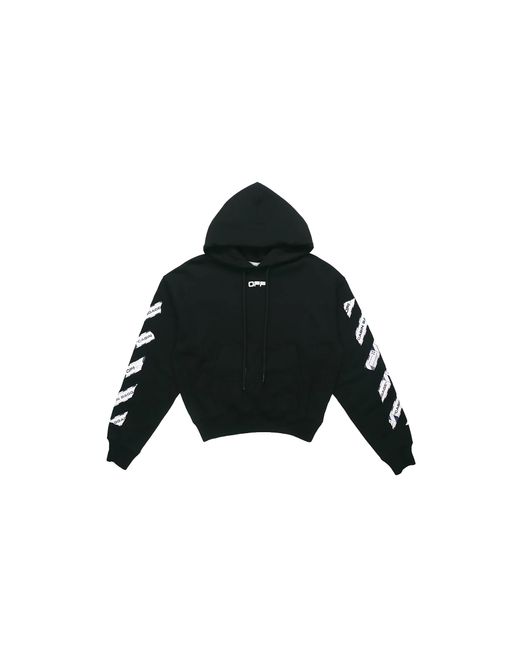 Off-White c/o Virgil Abloh Black Back Arrow Printing Loose Hoodie Ombb037S20E300031088" for men