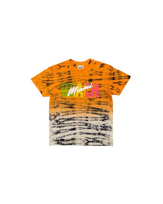 GALLERY DEPT. Black Miami Beach Logo Short Sleeve T-Shirt Shirt "Tie Dye Multi" Gdmsbesstsob" for men
