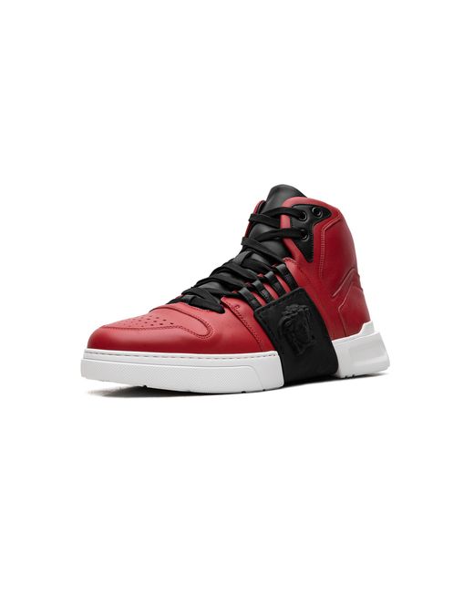 Versace Red Medusa Strap Hi Top Sneakers Dsu6723 Dvg3G Kr3N" for men