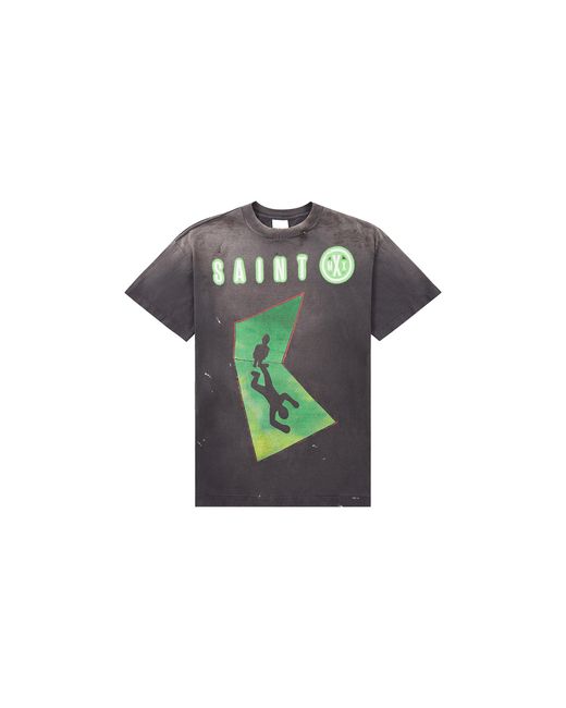 Saint Michael Black X T-Shirt Sm Hr1 0000 015" for men