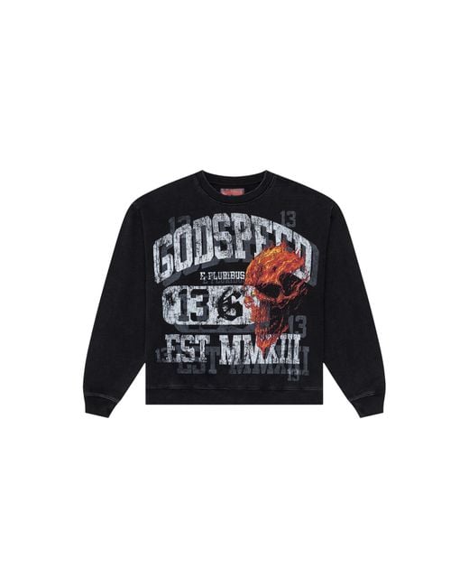 GODSPEED NEW YORK Black Seeing Double Sweatshirt 03Bjssoe" for men