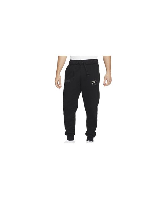 Nike Black Brushed-Back Fleece Joggers Dm5209 010" for men