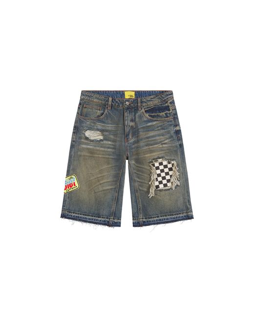 DIET STARTS MONDAY Black Venice Denim Shorts "Dark" Dsm Sum26 039" for men