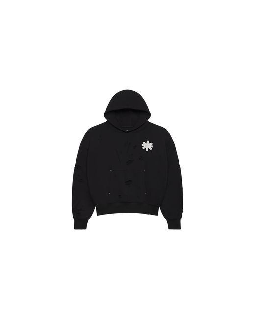 LOSTSHDWS Black Dstry Dbl Layer Logo Hoodie Lst 21 22589 Blk" for men