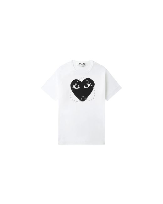 COMME DES GARÇONS PLAY Black Logo Stud Ss T-Shirt Ax T804 051 1 5" for men