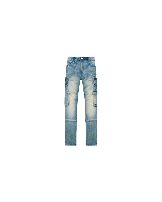RTA Black Slate Cargo Skinny Jeans "Muddy Sky" Mlfqd1070 B1839Mdsky" for men