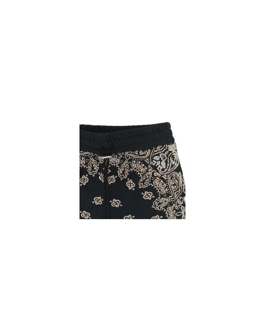 Amiri Black Bandana Bleach Shorts Pf22Mjb082" for men