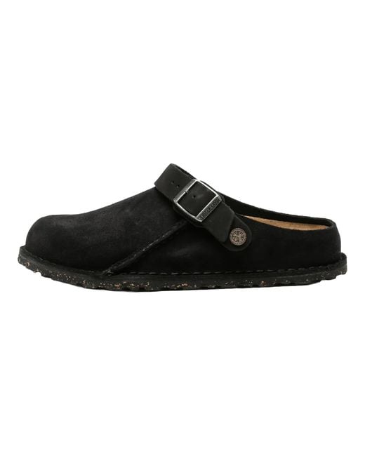 Birkenstock Black Lutry Premium Suede Leather for men