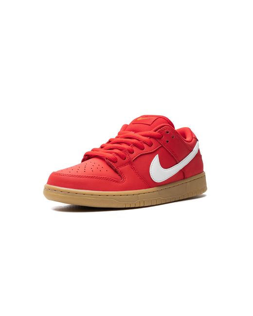 Nike Red Sb Dunk Low Pro "University Gum" Shoes for men