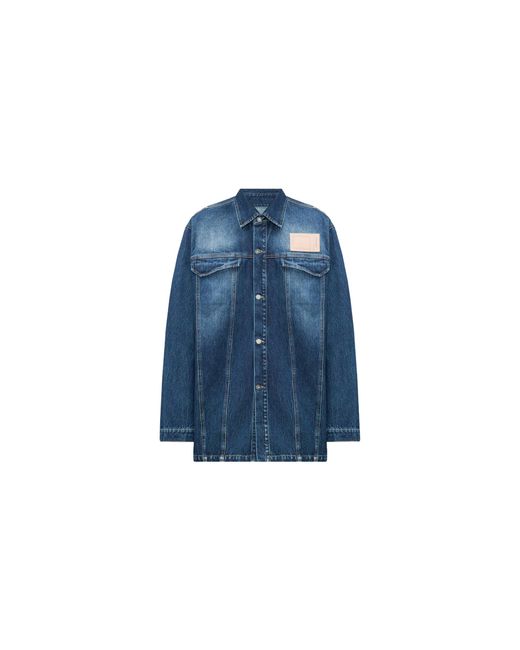 A_COLD_WALL* Blue Woven Vintage Wash Denim Overshirt "Vintage Wash" Acwmh055 Vtw" for men