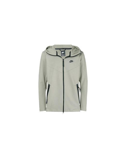 Nike Black Sportswear Tech Full‑Zip Hoodie "Dark Stucco" Aa3784 004" for men