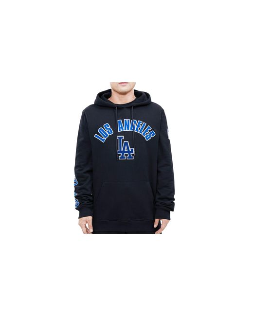 Pro Standard Blue Mlb La Dodgers Stacked Logo Hoodie Lld531901 Blk" for men