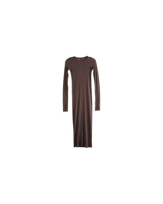 Rick Owens Black Rib Long-Sleeve Dress "Macassar" Rp01F6546 Rc 53"