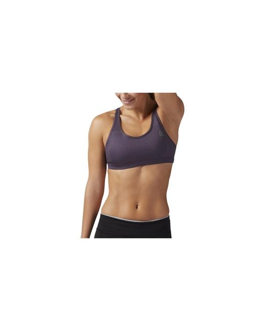 Reebok Black Us Short Sports Bra Smoky Volcano "Smoky Volcano" Cf4511"