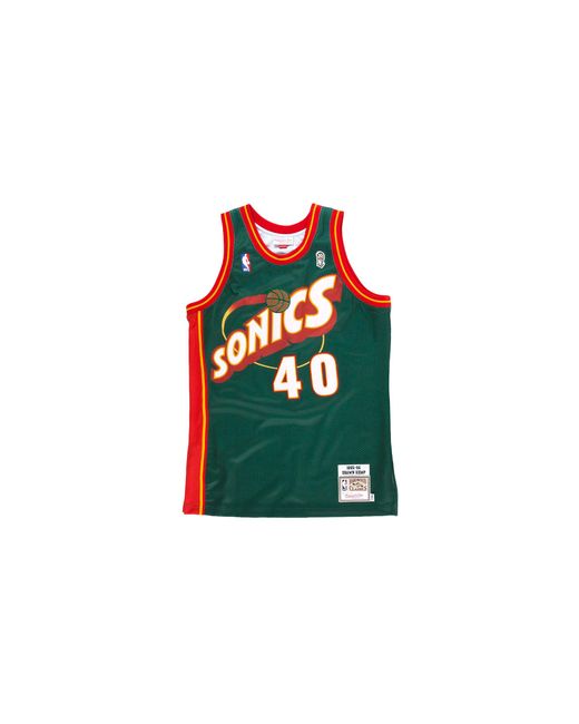 Mitchell & Ness Green Nba Shawn Kemp 1995-96 Authent 722634695Skemp" for men