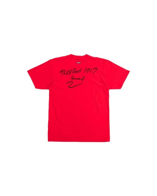 Supreme Red Gucci Mane T-Shirt Su1237" for men
