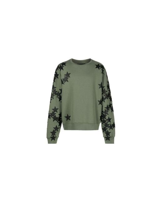 Amiri Green Star-patch Long-sleeve Sweatshirt for men