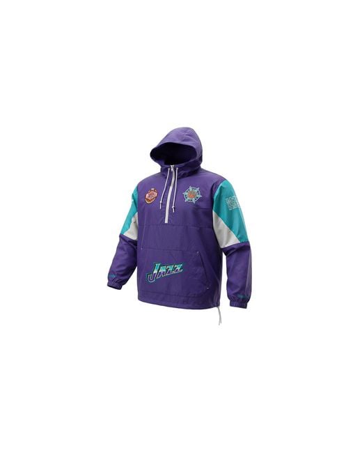 Mitchell & Ness Black Team Origins Pullover Anorak "Nba Jazz" Ojpo5033 Ujayyppppurp" for men
