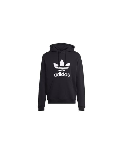 Adidas Black Trefoil Hoodie Dt7964" for men