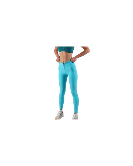 Alo Yoga Black High-Waist Fast Leggings "Bright Aqua" 27"