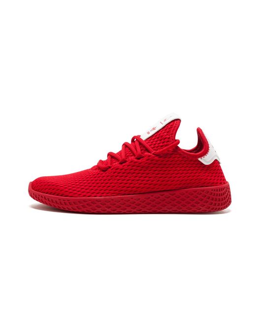 Adidas Red Tennis Hu "Pharrell Solid Scarlet" By8720" for men