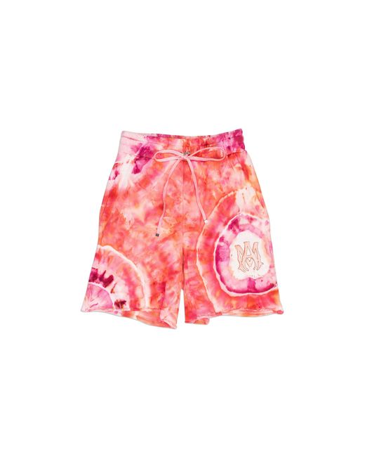 Amiri Red Tie Dye Ma Sweatshorts Ss22Mjl025_Peach" for men