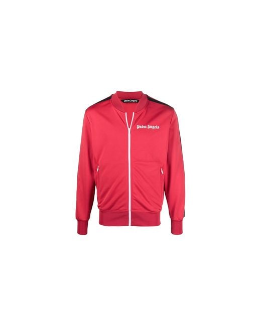 Palm Angels Red Striped Bomber Track Jacket Pmbd035T22Fab0012510" for men