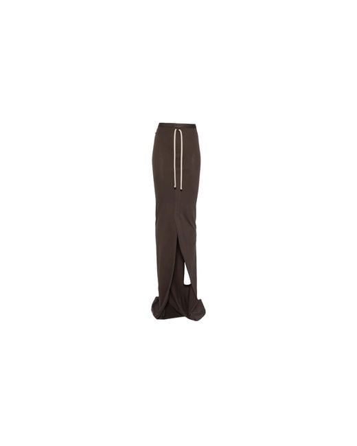 Moncler Black Rick Owens Knitted Adjustable Skirt "Dark Dust" Mon66"