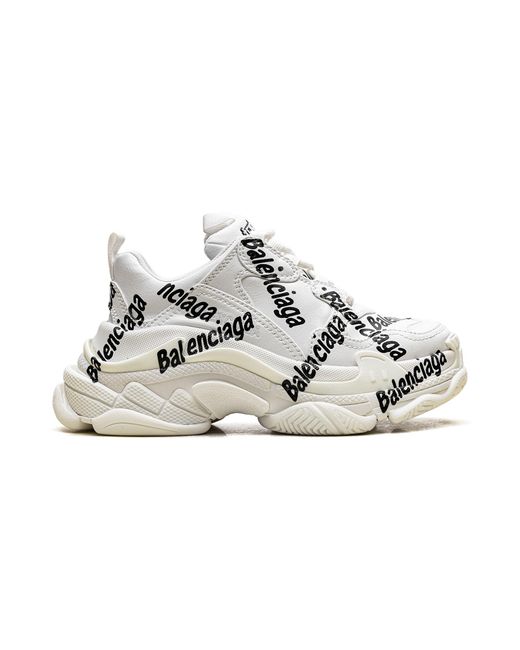Balenciaga Black Triple S "All Over Logo