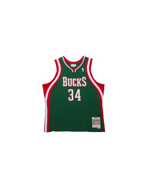 Mitchell & Ness Green Dark Jersey "Nba Bucks 2013 Giannis Antetokounmpo" Smjy5943 Mbu13Ganbugn" for men