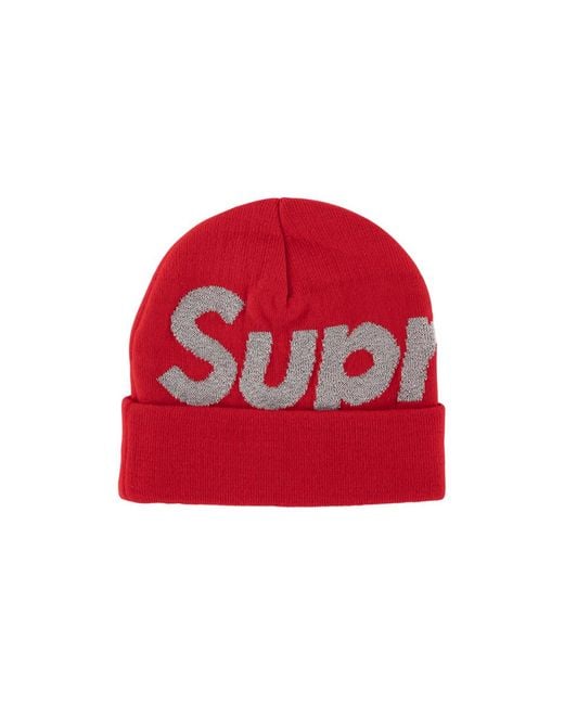 supreme big logo beanie fw18