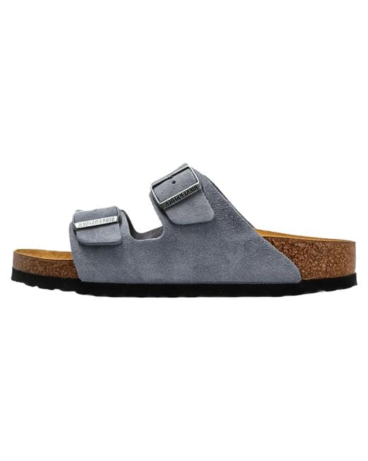 Birkenstock Black Arizona Suede "Stone for men