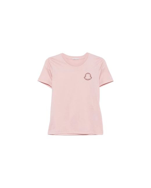 Moncler Black Logo Patch T-Shirt Mallow" Mon91"
