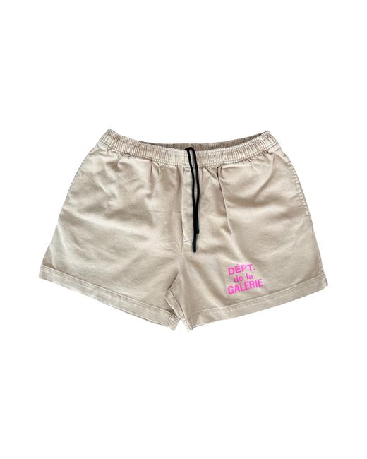 GALLERY DEPT. Black French Logo Zuma Shorts "Cream & Gd233" for men
