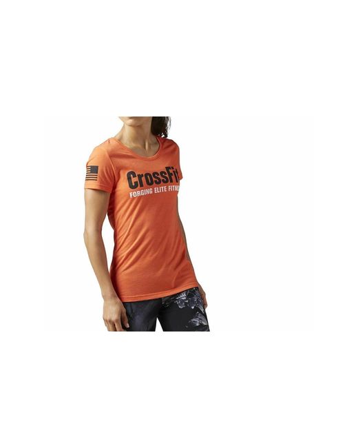 Reebok Black Rcf Forging Elite Fitness T-Shirt "Carotene Bj9277"