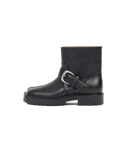 Maison Margiela Black Tabi County Buckle Ankle Boot S58Wu0431P3292H8396"