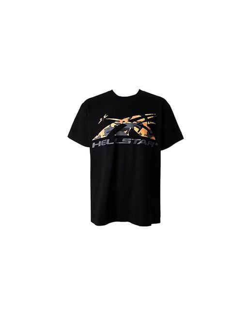 HELLSTAR Black Sports Camo Core Logo T-Shirt Hsr328" for men