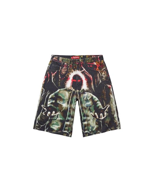 Supreme Black Shadows Baggy Denim Short "Ss26