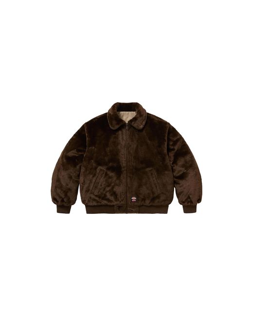 Supreme Black Dickies Reversible Quilted Faux Fur Work Jacket "Fw25