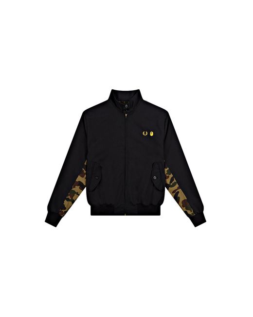 A Bathing Ape Black X Fred Perry Harrington Jacket 067" for men