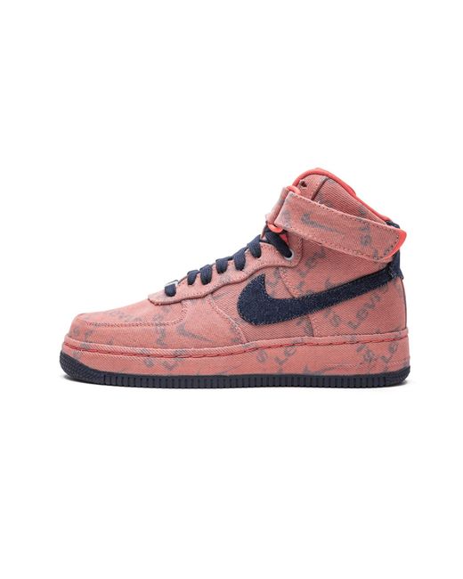 Nike Red Air Force 1 High "Levi's Denim" for men