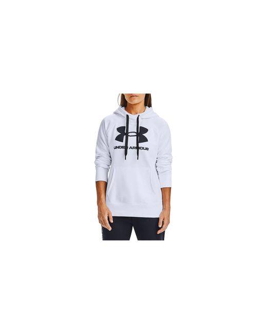 Under Armour Black Rival Fleece Logo Hoodie Logo" 1356318 100"