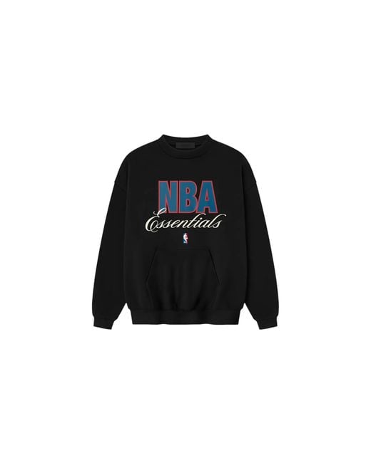 Fear Of God Black Essentials Nba 90S Crewneck Sweatshirt 192Nb256801F" for men