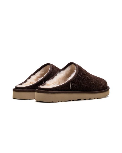 Ugg Black Classic Slip-On Shaggy Suede Slipper "Burnt Cedar" 1153104 Bcdr" for men