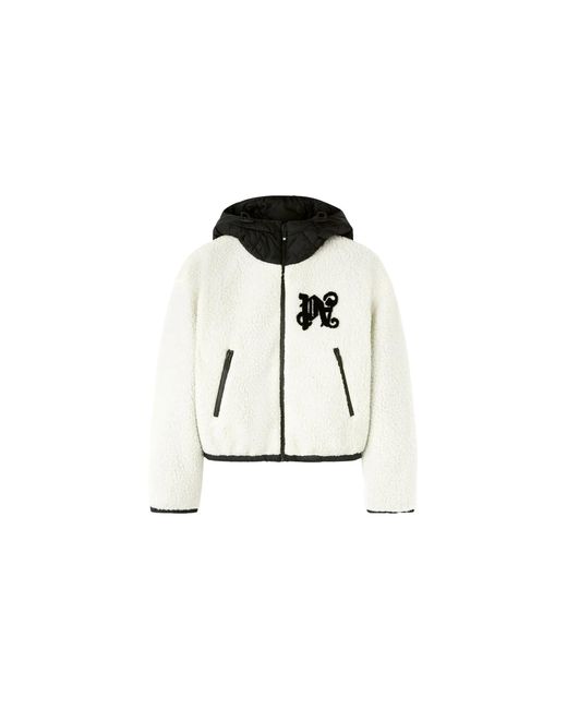 Palm Angels Black Monogram Cozy Ski Jacket Pwki001R24Fab0010110"