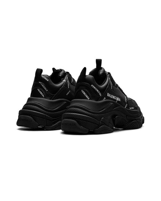 Balenciaga Black Triple S Logo" 524039 W2Fa1 1090"