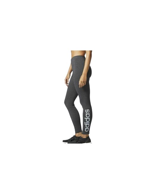 Adidas Black Linear Tight "Dark Heather Metallic" Cw5115"