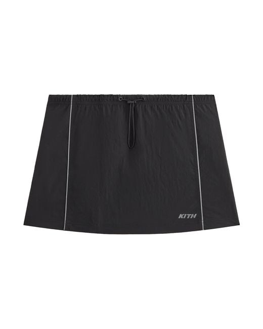 Kith Black Lowen Nylon Track Skirt 57"
