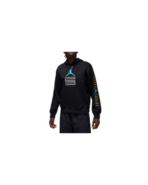 Nike Black Aj11 Gamma Fleece Pullover Hoodie Iq6970 010" for men