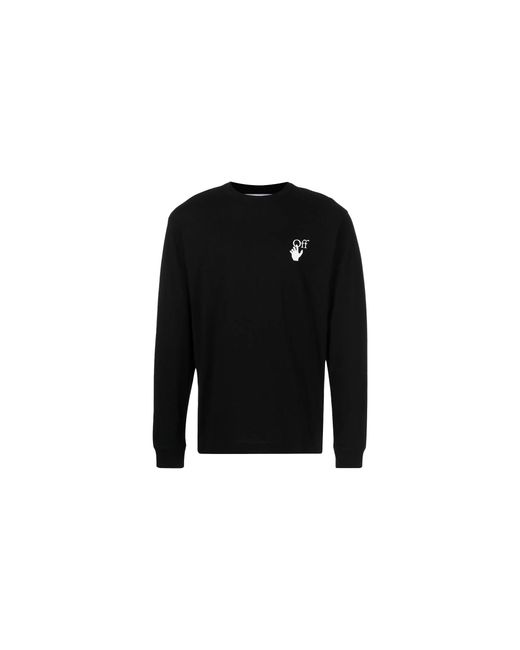 Off-White c/o Virgil Abloh Black Cut Here Arrow L/S Skate T-Shirt Omab064F21Jer0101001" for men